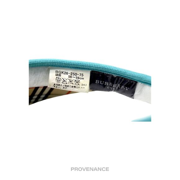 ? Burberry Golf Knight Logo Visor - Sky Blue Nova Check